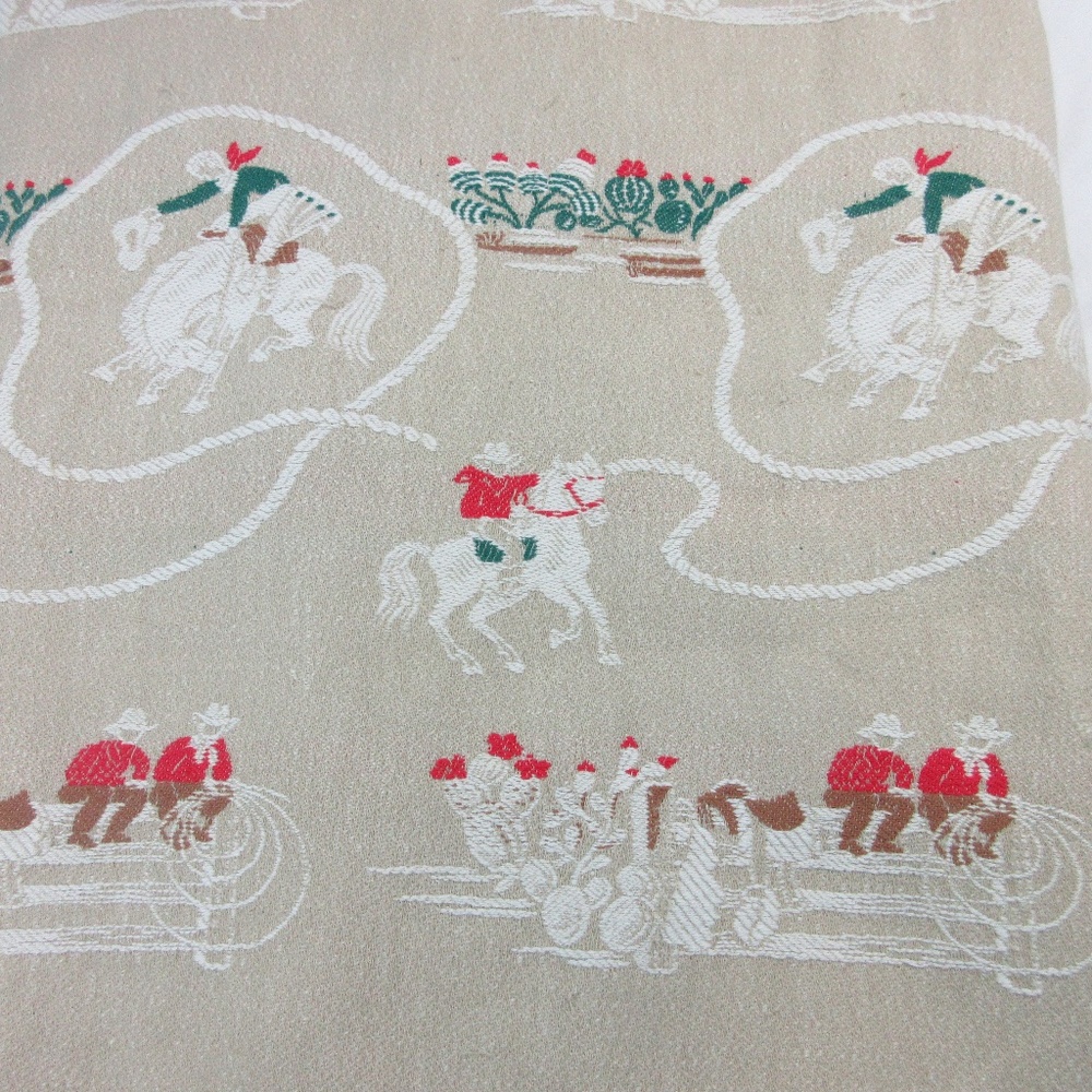 VTG Mid Century 1950's Western Cowboy Bed Spread